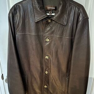 Danier Men's Dark Brown Leather Jacket